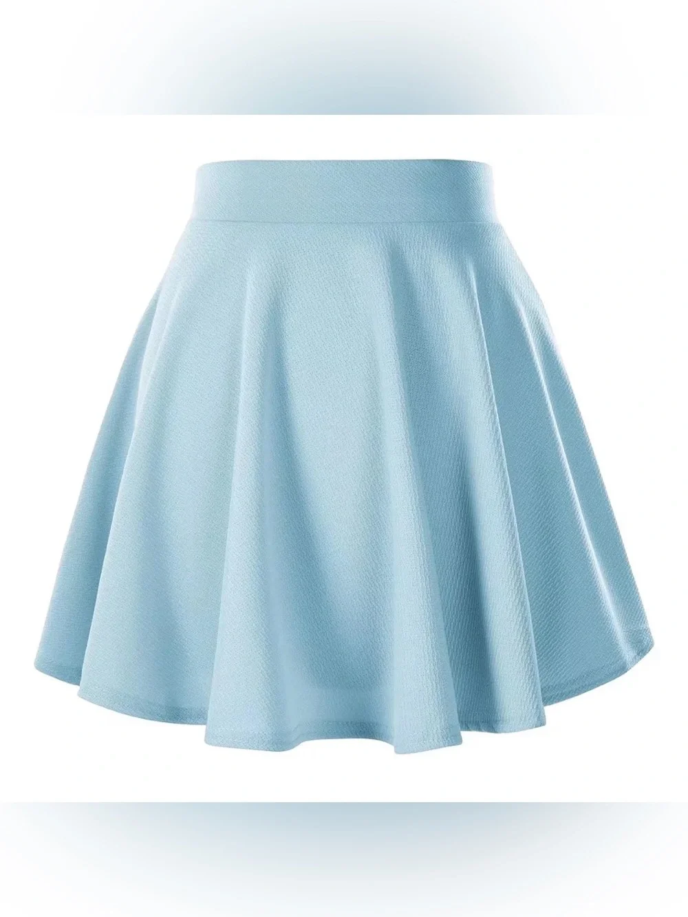 UrbanCoCo Light Blue Flared Skater Skirt - Women